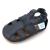 Dotty Fish Unisex Baby Soft Leather Sandals 12-18 Months Navy Blue