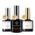 Modelones Builder Gel with Top Coat and Base Coat Set 3Pcs No Wipe Base and Top Coat Gel Nail Polish with Gel Builder for Nails Hard Gel Nail Strengthener Extension Builder Gel in a Bottle Transparent