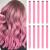 Colored Hair Extensions Clip In for Girls 22 Inch Colorful Straight Hair Extensions for Party Highlights Hair Accessories Hair Pieces for Women(10 PCS Vibrant Pink) 10pcs-Vibrant Pink