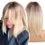WOKESTAR Short Blonde with Dark Roots Color Wigs for Women Bob Style Synthetic Heat Resistant Bob Wigs