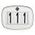LeMieux Saddle Pad Number Holder in White - Durable Leather Material - Attaches Easily with a Strong Fixing Pin - One Size