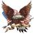 Dopetattoo 6 Sheets Temporary Tattoos eagle America flag tattoo usa 4th JulyTemporary tattoo Neck Arm Chest