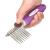 Poodle Pet Dematting Fur Rake Comb Brush Tool - with Long 2.5 Inches Steel Safety Blades for Detangling Matted or Knotted Undercoat Hair.