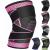 Adjustable Knee Support Brace 1 pack Compression Knee Sleeves for Men Women Use for Meniscus Tear Arthritis Tendinitis Ligament Injury Weight Lifting Anti Slip Knee Brace (Rose Red Medium) Rose Red Medium