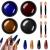 Allstarry Chrome Nail Powder 4 Colors Metallic Mirror Effect Powder Manicure Chrome Powder Magic Glitter Dust Kit for Gel Polish Nail Art Decoration With 4 Sponge Sticks-Ruby Sapphire Series ruby-sapphire series
