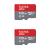 SanDisk 128GB X2 (256GB) MicroSD HC Ultra Uhs-1 Memory Card