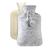 Vicloon Hot Water Bottle 2L Hot Water Bag with Cover Soft Fluff Baby Hot Water Bottle Provide Warmth and Comfort for Neck Back Waist Gift for Birthday Christmas Father's&Mother's Day Beige-grey