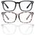 Blue Light Blocking Glasses - Women/Men 3Pack Computer Reading Gaming Anti Eyestrain Blue Light Glasses Non Prescription 1-black+douhua+clear