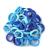 Rpanle 100 Pieces Elastic Hair Ties Hair Elastic Bands Ponytail Holders 2.5 mm Hair Bands Hair Bobbles for Girls (Blue)