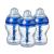 Tommee Tippee Anti-Colic Baby Bottles Slow Flow Breast-Like Nipple and Unique Anti-Colic Venting System 9oz 3 Count Blue Pandas