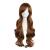MapofBeauty 28 inch/70cm Side Parting Bangs Charming Women Long Curly Full Hair Wavy Wig (Light Brown)