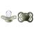 BIBS Supreme Baby Pacifier 2-Pack | Made in Denmark | BPA Free Dummy Soother Symmetrical Nipple. Silicone Size 1 (0-6 Months) Sage / Hunter Green