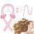Heatless Curling Rod Headband, Hair Curlers to Sleep In, No Heat Curl Ribbon with Hair Clips and Scrunchie, Sleeping Curls Silk Ribbon Hair Rollers for Long Hair Pink