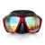 Snorkel Diving Mask Panoramic HD Swim Mask, Anti-Fog Scuba Diving Goggles,Tempered Glass Dive Mask Adult Youth Swim Goggles with Nose Cover for Diving, Snorkeling, Swimming A-Black Red