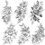 COKTAK 6 Pieces/Lot 3D Realistic Large Black Rose Flower Temporary Tattoos For Women Body Art Arm Big Peony Geometric Tattoo Stickers Adults Fake Waterproof Tatoo Legs Sketch Sexy Girl Peach Lily