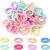 200 Pcs Baby Hair Bands Cotton Girls Hair Ties Mini Seamless Hair Bobbles Candy Color Ponytail Holders for Baby Girls Kids Toddlers(3 CM in Diameter) Multicolor