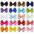 Wendergo 20x Baby Hair Clips 2" Baby Hair Bows Clips Little Ribbon Bows Non Slip Baby Hair Clips Cute Hair Accessories for Baby Girls Infant Toddlers Kids