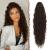 FESHFEN Long Curly Wavy Drawstring Ponytail Extensions Clip in Wavy Synthetic Hairpieces Dark Brown Drawstring Ponytail Curly Hair Piece Pony Tail Extension for Women 26 inch 26 Inch Dark Brown