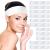 140 Pieces Disposable Spa Facial Headbands with Convenient Closure  White Stretch Facial Headwraps Soft Skin Care Hair Band for Women Girls Salons