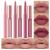6Pcs Matte Liquid Lipstick Lip Liner Set Velvety Nude Lipstick Stay On 24 Hours Waterproof Non-Stick Cup Not Fade Liquid Lipstick Lipliner Make Up Gift Set (Set A)