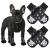 cobee Dog Socks 4 Pcs Non-Slip Pet Paw Protector with Adjustable Straps for Indoor Outdoor Wear Winter Puppy Socks with Grips Traction Control for Small/Medium Dog Cold Weather Socks(M Size Black)