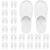 Frcctre 20 Pairs White Disposable Slippers, Closed Toe Soft Coral Fleece SPA Slippers for Women and Men, Comfortable Non-Slip Disposable Slippers for Travel Guests Hotel Home Salon