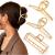 Mehayi 3 PCS Metal Large Hair Claw Clips for Thick Heavy Hair, Big Non-Slip Hair Catch Barrette Jaw Clamp, Strong Hold Claw Barrettes for Long Hair, Fashion Hair Styling Accessories for Women Girls Type A