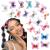 Butterfly Clips Butterfly Hair Clips Small Hair Clips Y2K Accessories Hair Clips for Thick Hair Cute Hair Clips Butterflies Hair Glitter Butterfly Clips for Hair Kawaii Hair Accessories(20 PCS) pink purple white
