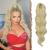 FESHFEN Long Ponytail Extension Curly Wavy Clip in Synthetic Hairpieces Drawstring Ponytail Bleach Blonde Hair Pony Extension for Women Girls 60 cm 613# Bleach Blonde