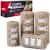 Premium Elastic Bandage Wrap - 4 Pack + 12 Extra Clips - Durable Compression Bandage (2X - 3 inch, 2X - 4 inch Rolls) Stretches up to 15ft in Length