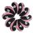 Andux Number Print Golf Iron Club Head Covers with Transparent Window 10pcs/Set Black/pink