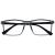 Opulize ink long -sightedness Large rectangular frame spring hinges scratch -resistant gray men M4-7 -50 -2.5 diopters (1 Pack) Transparent gray front with black arms