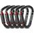FVW Auto Locking Rock Climbing Carabiner Clips,Professional 25KN (5620 lbs) Heavy Duty Caribeaners for Rappelling Swing Rescue & Gym etc, Large D-Shaped Carabiners Black*5