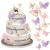 60Pcs Butterfly Cupcake Topper Pink Purple Gold, Lively 3D Butterflies for Cake Decor Birthday Anniversary Kids Wedding Girl Women Party Wall Food Decorations ,Mixed Size
