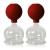Lauschaer glass cupping glasses with ball 2 pieces 70mm for professional medicine fireless cupping cupping glass cupping jars