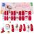 Christmas Full Wraps Nail Polish Stickers EBANKU Elk Snowflake Gel Nail Wraps Strips Red Nail Gel Polish Stickers for Women Girls Christmas Nail Art Decor(UV/LED Lamp Required)
