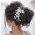 Latious Silver Flower Bride Wedding Hair Vine Crystal Bridal Hair Piece Rhinestone Hair Accessories Leaf Hair Jewelry for Women and Girls(5.5Inches) (A-Silver)