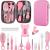 Baby Healthcare and Grooming Kit Baby Essentials for Newborn Portable Baby Safety Care Set for Boys Girls-Pink