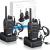 Walkie Talkies,eSynic 2Pcs Professional Rechargeable Walkie Talkies Long Range 2 Way Radio Handheld Wireless Walkie Talkies for Adults Supports VOX 16 Channel with LED Light Original Earpieces etc Style-A