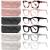 CCVOO 6 Pack Oprah Style Reading Glasses for Women Blue Light Blocking Computer Square Readers with Spring Hinge Men (A1 Mix 2.0) A1 Mix 2.0 x