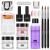 Yokilly Acrylic Nail Kit Acrylic Powder Set with Pink White Clear Colors 100PCS Nail Tips Professional Acrylic Nail Kits Set with Nail Art Brush Glass Cup Nail File (White Clear Pink-1)