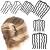 6 Piece Hair Side Combs Hair Fork Clip Teeth Hair Pin Stick for Updo Bun, U Shape Hair Combs for Vintage Hairstyle Hair Accessories