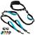 Jogging lines for dogs to walk jogging hiking |2 in 1 jogging line and normal dog leash for large and medium -sized dogs with double handle |Belly belt dog leash blue for two dogs