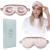 MATASSE Silk Your Life Silk Eye Sleeping Mask with Adjustable Strap - 3D Contoured Eye Mask for Sleeping Eye Cover Sleep Mask w/Silk Covered Strap for Women Men Genuine Mulberry Silk Pink