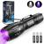 MOWETOO UV Torch LED Torch 2 in 1 Black Light with 4 Modes Waterproof 395nm UV Light Super Bright 500lm for Inspection Pet Urine Detecting Camping Including Accessories 3 AAA Batteries LE-8613d 1 Pack