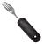 Rehabilitation Advantage Easy Grip Fork with Built-up Handle, Black