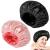 Apricitie 2 pieces shower hood ladies waterproof hair hooded shower cap extra-sized 3-layer elastic shower hoods reusable for showering spa salon make-up travel