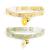 Liugjiau 2 Pack Cotton Cat Collar Breakaway with Bell, Cute Cat Collar Kitten Collar,Ideal for Girl Cats Boy Cats A-Yellow&Green
