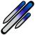 Glass Nail File - Mont Bleu Premium Set of 3 Crystal Nail Files in Pouch - Handmade Gifts - Best Glass Nail Files for Natural Nails - Washable Double Sided Nail File - Etched Nail Files Aqua Cobalt