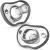 Nanobebe Baby Pacifiers 0-3 Month - Orthodontic, Curves Comfortably with Face Contour, Award Winning for Breastfeeding Babies, 100% Silicone - BPA Free. Perfect Baby Registry Gift 2pk,Grey 2 Count (Pack of 1) 0-3 Months Grey